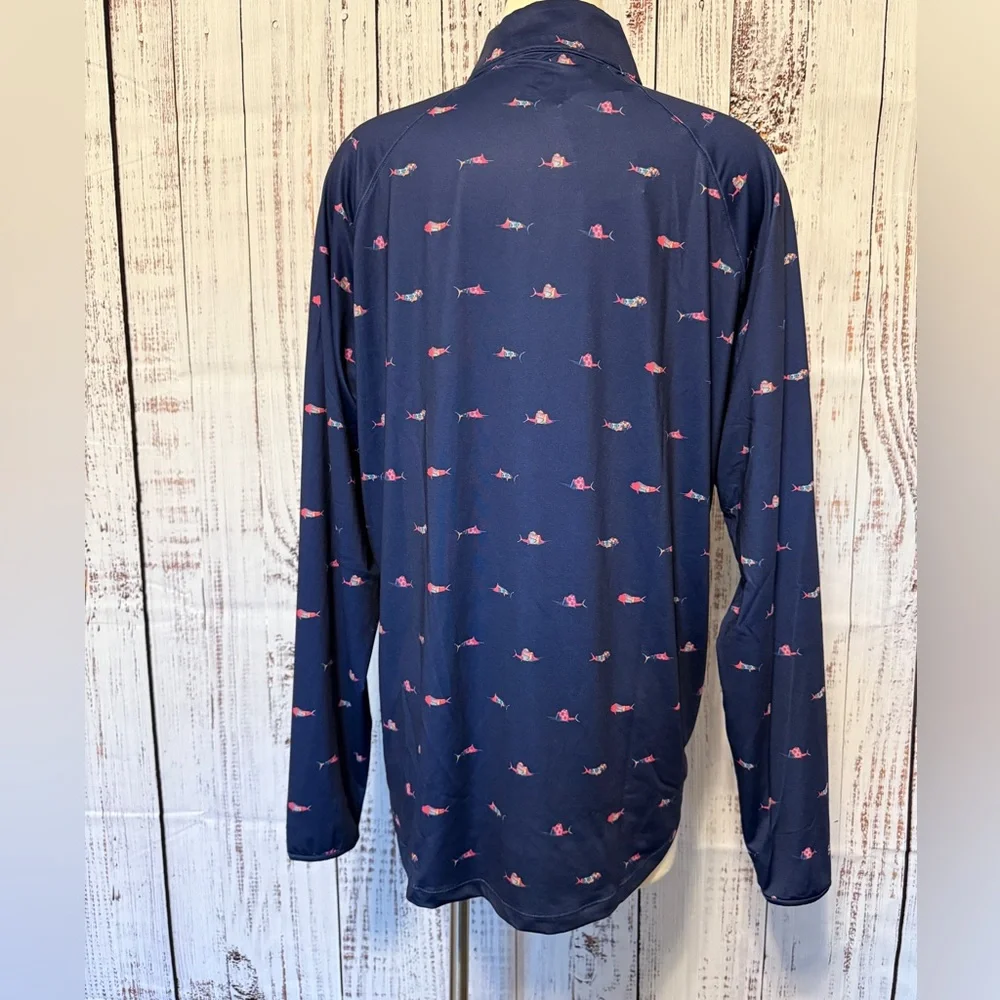 Chic Navy Print Swim Rashguard - Picture 4 of 6